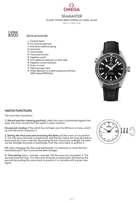 omega seamaster professional manual|omega seamaster instructions.